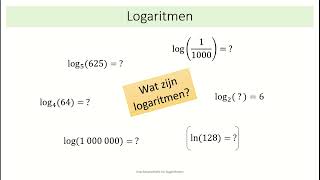 exponentiële en logaritmische functies - [3] logaritmen