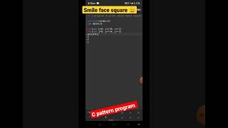 WhatsApp Emoji Pyramid Pattern || C pattern program to print Smile face #status #short #shorts#video