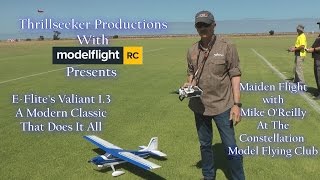 E Flite Valiant Maiden Flight with Mike O'Reilly