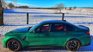 BMW M3 G80 MT-GRIP LVL TEST on ICY ROAD at -5.5C with NORMAL driving (no drifting) and WINTER TIRES