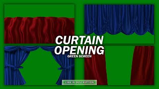 CURTAIN OPENING GREEN SCREEN NO COPYRIGHT