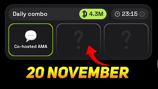 Dropee Daily Combo 20 November | New Daily Combo Card 20 November | Daily Combo Dropee