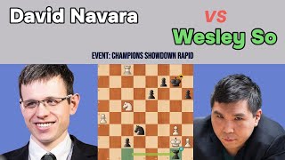 David Navara vs Wesley So – Champions Showdown Rapid 2019