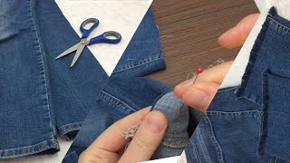 DIY FRAYED DENIM | KOT PANTOLONUN MODELİNİ DEĞİŞTİR | NO SEWINGLESS