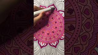 PART 11 pink flower mandala #art #shorts