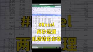 调整乱糟糟的表格，2秒就能搞定！ #excel #excel技巧 #职场干货 #文员零基础入门教程