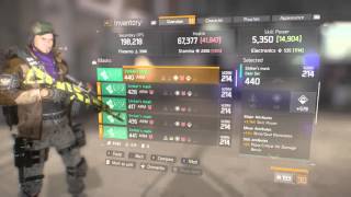 The Division Crafting Gear set items