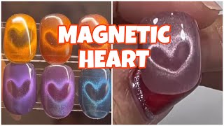 TENDENCIA VIRAL CORAZONES MAGNÉTICOS EN UÑAS 🧲 💗