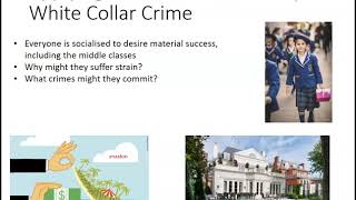 Strain theory applied to white collar crime