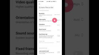 Mi Screen Recorder Quality Support 100 Mbps #Shorts