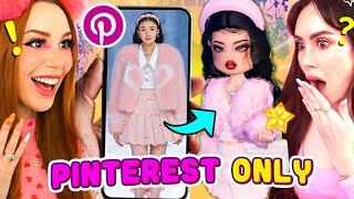 I CHALLENGED @leahashe TO PINTEREST ONLY LOOKS! in Roblox Dress To Impress! DTI Recreating Pinterest