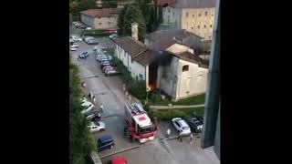 Lecco, incendio alla chiesetta San Padre Pio