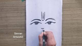 Hanuman line drawing   | how to draw lord hanuman step by step