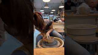 Making a cereal bowl #ceramics #pottery #asmr