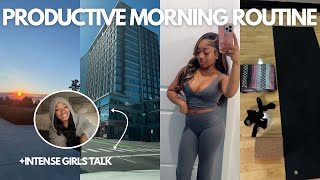 5AM PRODUCTIVE MORNING ROUTINE + GIRL TALK ♡| new habits, becoming your best self, motivation + more