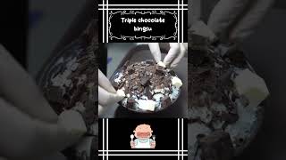 Triple chocolate bingsu #shorts #chocolate #bingsu