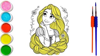 How to Draw Rapunzel from Tangled | Disney Princess