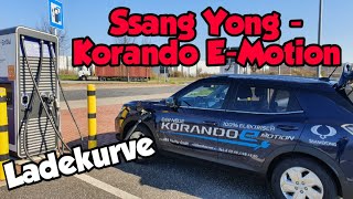 Schnellladen! Ssang Yong - Korando E-Motion Ladekurve am HPC.