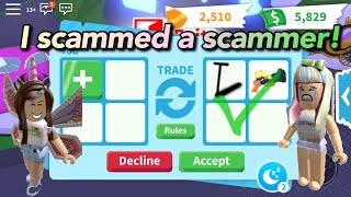 I SCAMMED a SCAMMER in adopt me and then this happened.. | ROBLOX