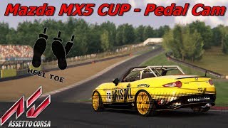 Assetto Corsa Mazda Mx5 CUP @Brands Hatch Indy - Pedal Cam