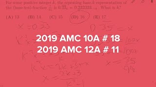 2019 AMC 10A #18 / AMC 12A #11