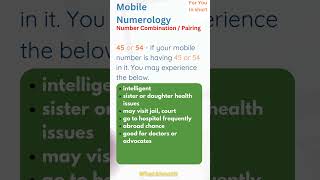 Mobile Numerology | 45 | 54 | Number Combination | WhatAboutIT