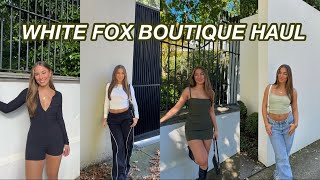 WHITE FOX BOUTIQUE HAUL+ euro summer fits + uni outfit + autumn fashion (+DISCOUNT CODE)