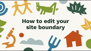 How to edit your site boundary