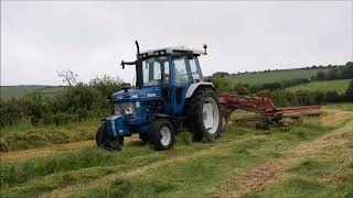 Raking with Ford 7610 [HD]