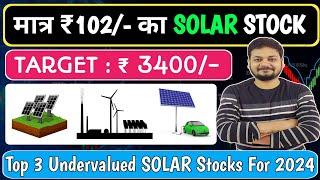 Top 3 Undervalued SOLAR Stocks for 2024 | Renewable Energy Stocks | Best Solar stocks to buy now