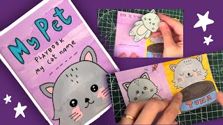 Haz tu Mascota de papel de gatito | playbook DIY | paper pet gamebook