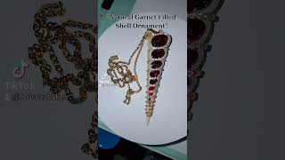 Garnet Pendant Natural Shell #jewelry #sea #garnet