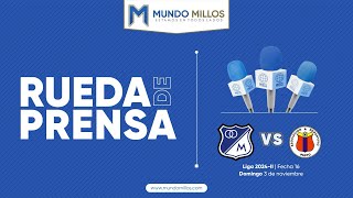 Rueda de Prensa: Millonarios 1-0 Deportivo Pasto (fecha 16|Liga Betplay 2024||)