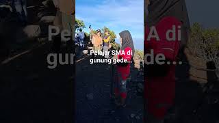 salut kompak bgt pelajar sma di puncak gunung gede