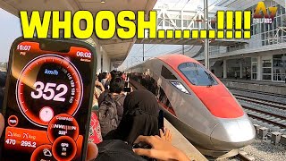 TOP SPEED 352 KM/JAM‼️Pertama kali naik Kereta Cepat dari Stasiun Bandung tujuan Stasiun Halim