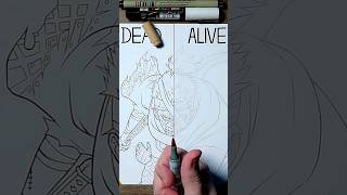 Drawing Sword God Ryuma 🗡️ | DEAD vs ALIVE 😳✨| PART 1 #shorts #ryuma #onepiece