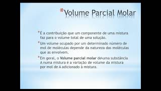 Volume Parcial Molar