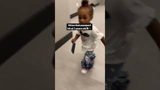 One year old gets first passport and does this.. MUST WATCH TIL END! ADORABLE 😂😭 #shorts