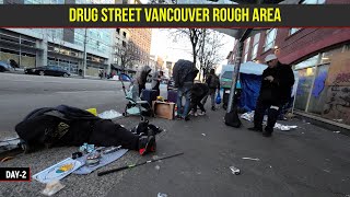 Tent street Vancouver [4k] | Homeless drug area |  #tentcity #homeless #4k #canada #vancouver