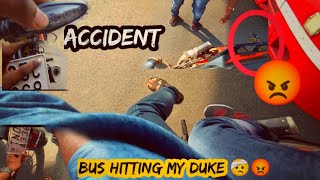 my Duke bike met accident with bus 😓| govt bus😡 totally disappointed | enowaytion plus same incident