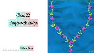 #22 -Simple Kutch embroidery neck design for beginners #kutchwork #neckembroidery #sindhiembroidery