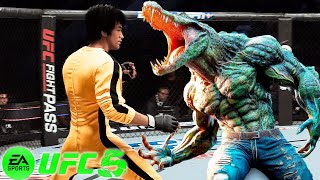 🐲 UFC5 Bruce Lee vs Croc Monster UFC 5 - Real Match 🐲