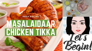 HOW TO MAKE SIMPLE & EASY MASALAIDAAR CHICKEN TIKKA | WITHOUT OVEN | CHICKEN TIKKA | RESTURENT TASTE