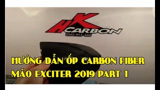 Part1: Hướng dẫn ốp carbon fiber lên nhựa xe máy #HKcarbon_Team