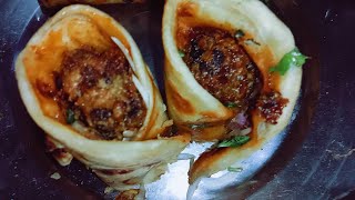 Delicious seekh kabab roll