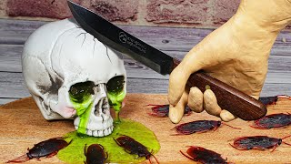 Funny Horror Videos | Creepy Hand Making BONE BROTH for Halloween Dinner | Stop Motion Cooking ASMR