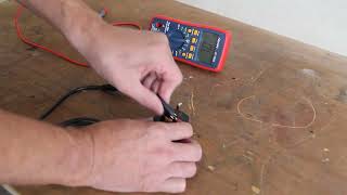 How to test troubleshoot 2 pin fig 8 C7 electrical lead with multimeter