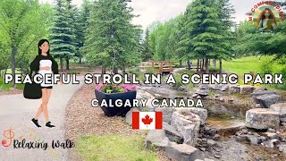 Relaxing Walk in Calgary's Beautiful Park | Soothing Music | My Comfort Diary | Explore Canada 🇨🇦