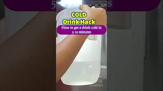 Quick hack to chill your drink in 5 minutes 🫨 #hack #recipes