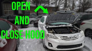 How to Open (and Close) the Hood - Toyota Corolla (2009-2013)